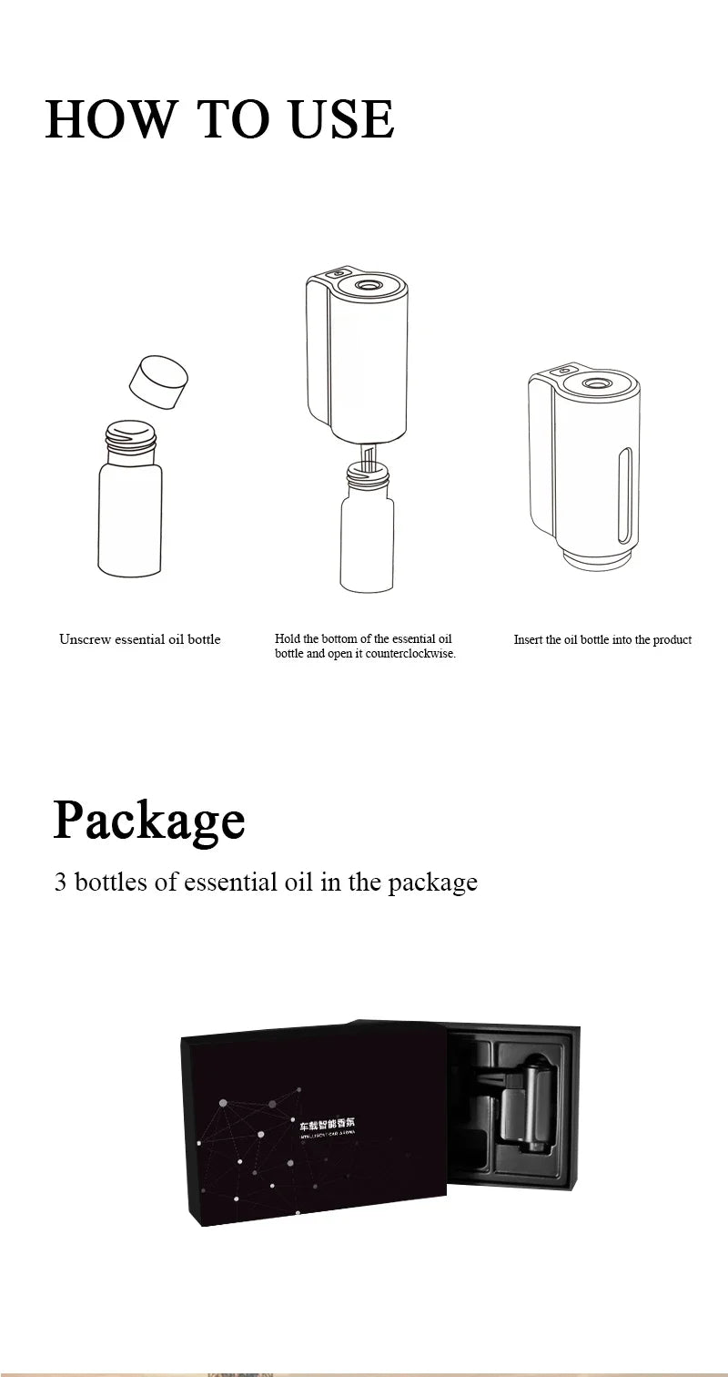 Smart Car Aroma Diffuser | 3 Scents